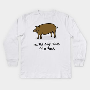 Grumpy Boar Kids Long Sleeve T-Shirt
